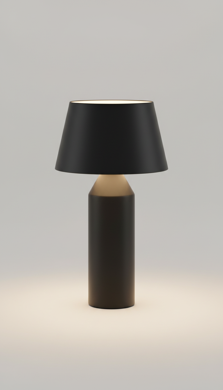 Lykke matte black table lamp