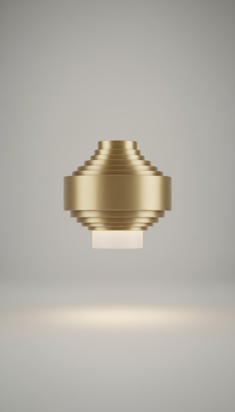 Aurora brushed brass pendant lamp